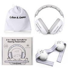 LilianGema 2-in-1 Baby Ear Muffs Noise Protection up to 48 Months - Baby Airp...