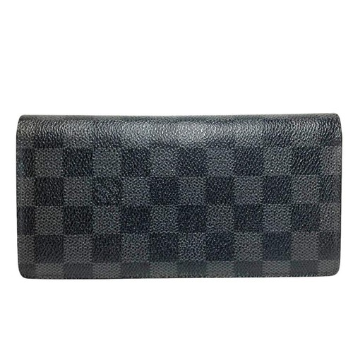 Used LOUIS VUITTON Portefeuille Brazza Long Wallet Damier Graphite Toal N62665