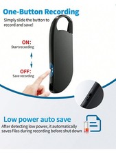 Digital Voice Recorder 64GB   USB-C, Voice Activated, Noise Reduction