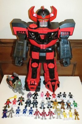 Huge POWER RANGERS Imaginext Lot! 30+ Figs, Mastodon Zord, 28'' Morphin Megazord!