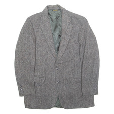 Giacca Blazer Grigia In Lana Da Uomo M