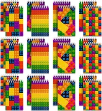 Mini Building Block Notebooks (Bulk of 32) Spiral Notepads in Assorted Brick Sty