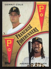 2013 Topps Update Andrew McCutchen Gerrit Cole Franchise Forerunners #FF-4 Card