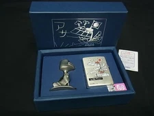 Zippo Yasuji Tanioka Nippons Ather Luxury Lighter Silver Used