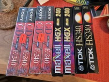 8 VHS Video Kassetten 2x TDK  + 2x Maxell Black 4x Sony je. 240 M. Neu in OVP!!!