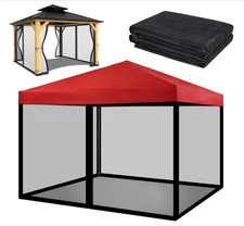 10x10 Mosquito Net with Zipper for Patio Camping Gazebo and Canopy Tent, Outdoor