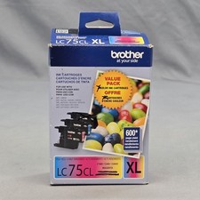New Genuine Brother LC75CL XL High Yield Cyan Magenta 2PK Ink Cartridges 03/2024