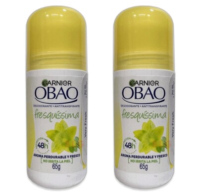 Garnier OBAO FRESQUISSIMA 48H Deodorant Antiperspirant Deodorants Roll-Ons 2Pack