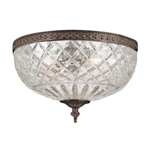 Crystorama 3 Light Bronze Crystal Ceiling Mount 12x9' - 117-12-EB - Picture 1 of 1