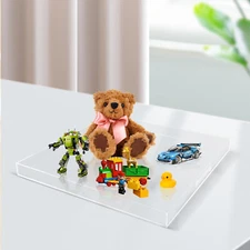 Large Acrylic Food Serving Tray with Handle Countertop Organiser for Ottoman