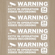 CCTV Video Recording 24 Hours Sticker Notice For Car Van Bus Lorry Taxi HTV's