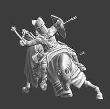 Northern Crusades Miniatures Medieval Bishop downed by arrows 28 32 35 40 54mm