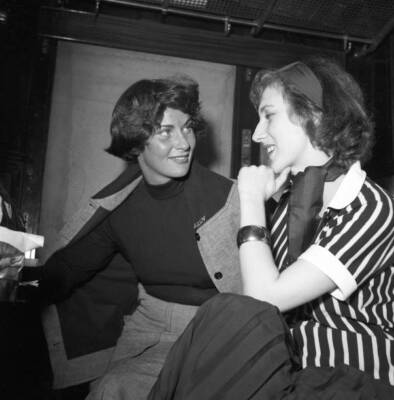 Alida Valli And Valentina Cortese On A Train 1955 Old Photo