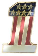 USA Flag Number One 1 Hat or Lapel Pin AK931 F3D30C
