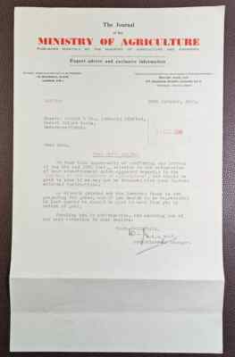1936 The Journal of the Ministry of Agriculture, London Letter