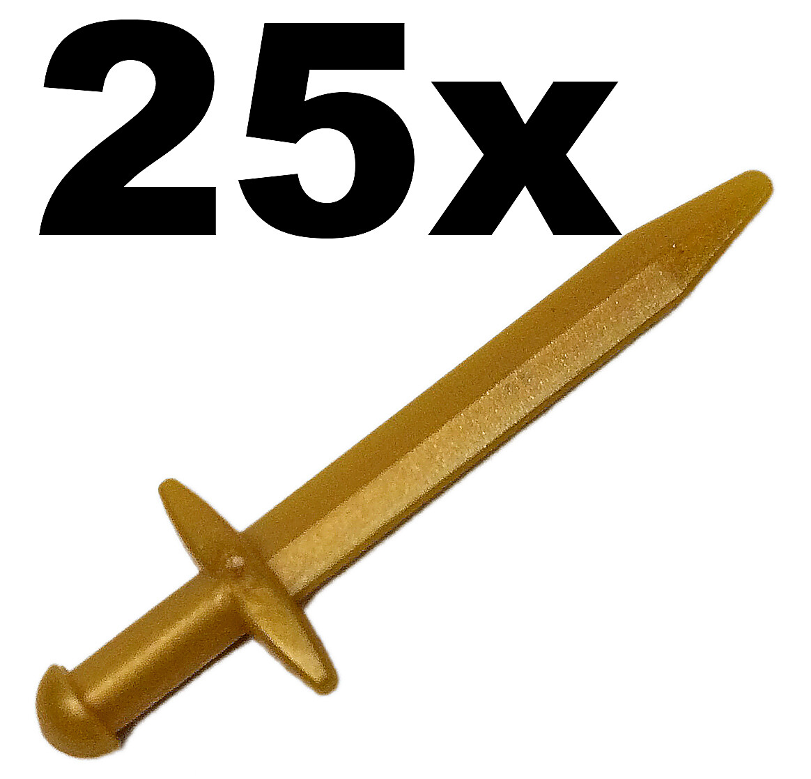 NEW LEGO - Weapon - Sword - Greatsword Pearl Gold x25 -Castle