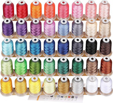 40 Brother Farben Polyester Maschinen Stickgarn 500M (550Y) F&uuml;r Brother/Babylock