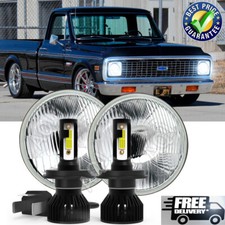 2x 7 Led Headlights Hilow Round Headlamps For Ford F100 Pickup 1968-1979