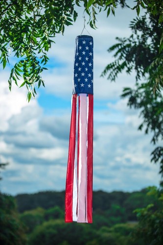 Windsack USA Flagge – Ca. 100x15 Cm, Aus Nylon, Für 4. Juli & Patriotische Dekoration | Mit Drehklammer Zum Aufhängen Im Freien