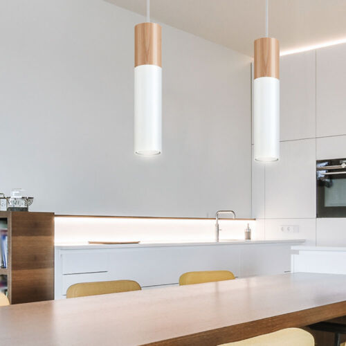 Plafonnier pendule éclairage cuisine design naturel couloir suspendu lampe blanche  - Photo 1/6
