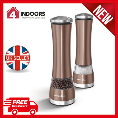 morphy richards salt and pepper copper