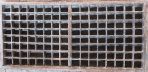 VTG.WOOD LETTERPRESS TRAY PRINTERS TYPESET DRAWER DISPLAY CASE SHADOW BOX 36"X17 - Picture 1 of 6