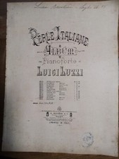 800" PERLE ITALIANE- ALBUM PER PIANOFORTE- LUIGI LUZZI - SPARTITO MUSICALE.