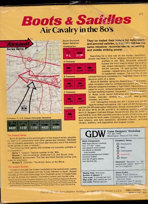 BOOTS & SADDLES AIR CAVALRY IN THE 80's NEVER PLAYED VINTAGE 1984