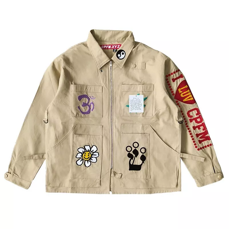 Pharrell Style: CPFM.XYZ Knowledge Jacket With Heavy Pharrell Style: CPFM.XYZ Knowledge Jacket With Heavy
