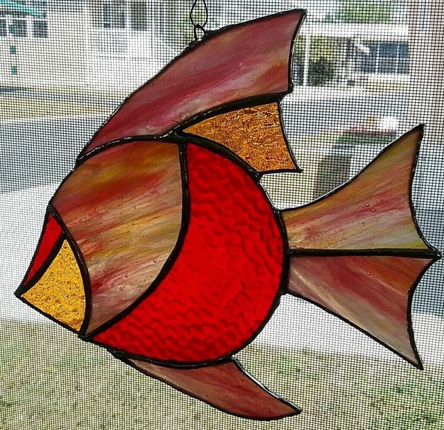 New Original Stained Glass Decorative Fish w/COA, 003 in a series eBay