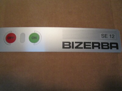 BIZERBA SLICER SE12 DECO FOIL ON/OFF LABEL OEM# 60376400300