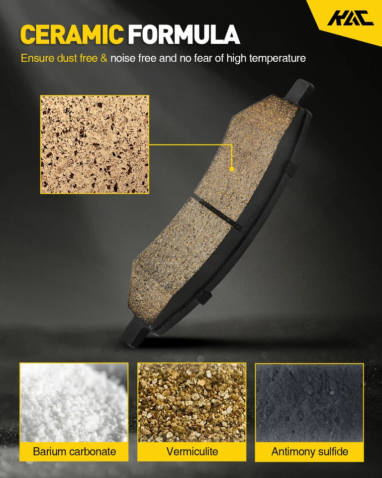 Juego de par de pastillas de freno delanteras de cerámica para HONDA CIVIC 1988-2000 HONDA CRX 1988-1991 Foto 4 de 4