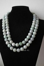 13mm 40" Certified natural untreated grade A Burmese jadeite jade beads necklace