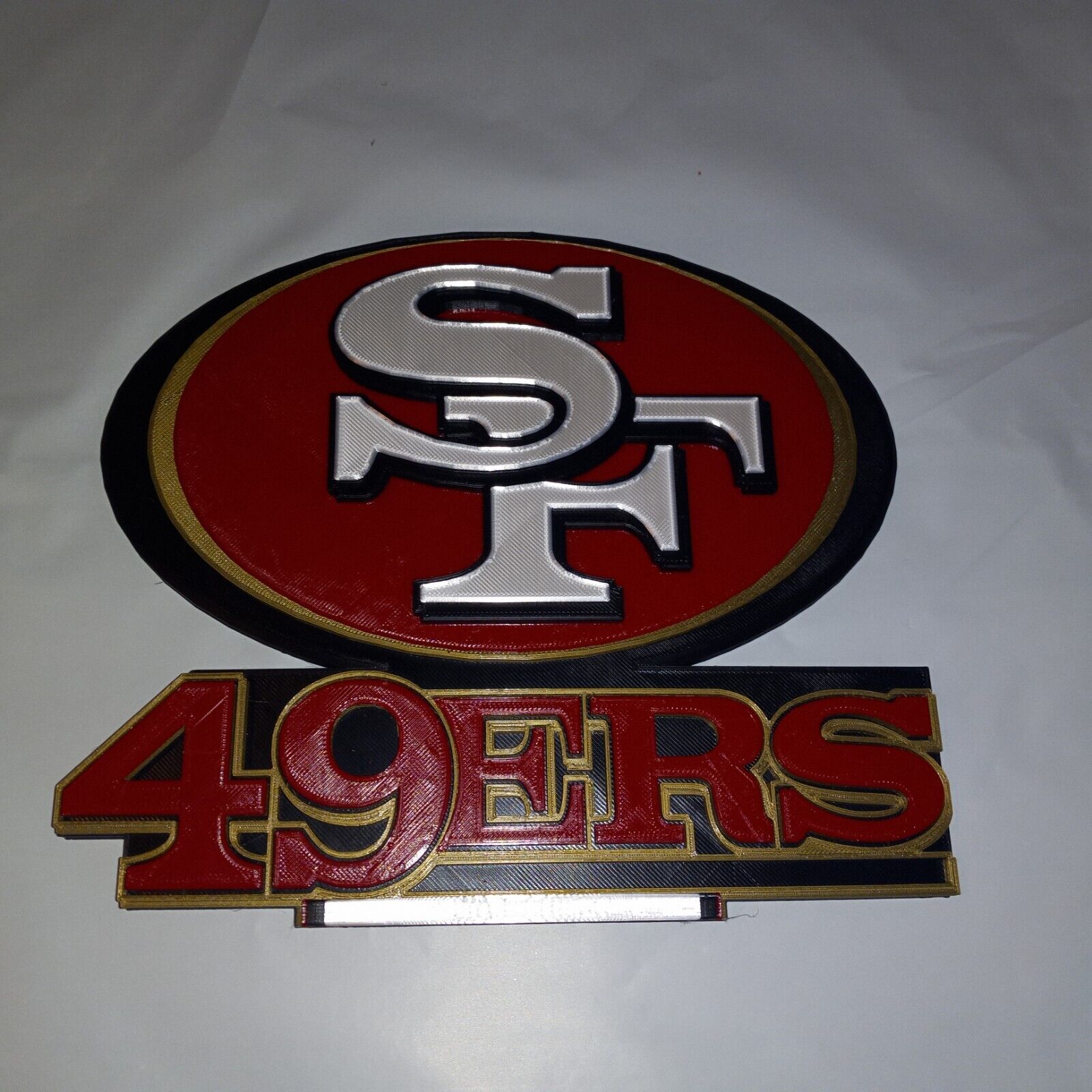 San Francisco 49ers 3D Logo Stand Sign ,3D Printed 8 INCH