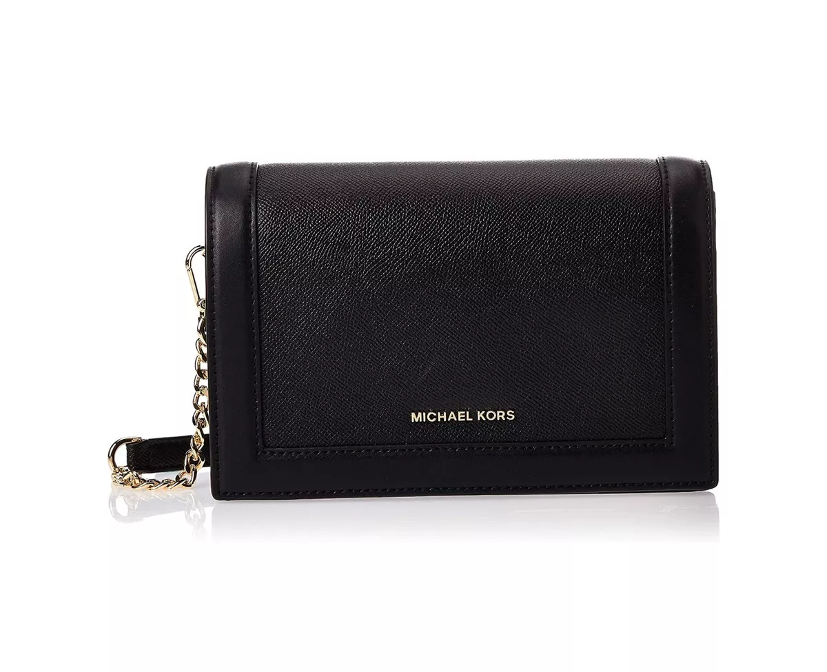 Michael Kors Jet Set Black Leather Crossbody bag 32S2GJ6C7L-001