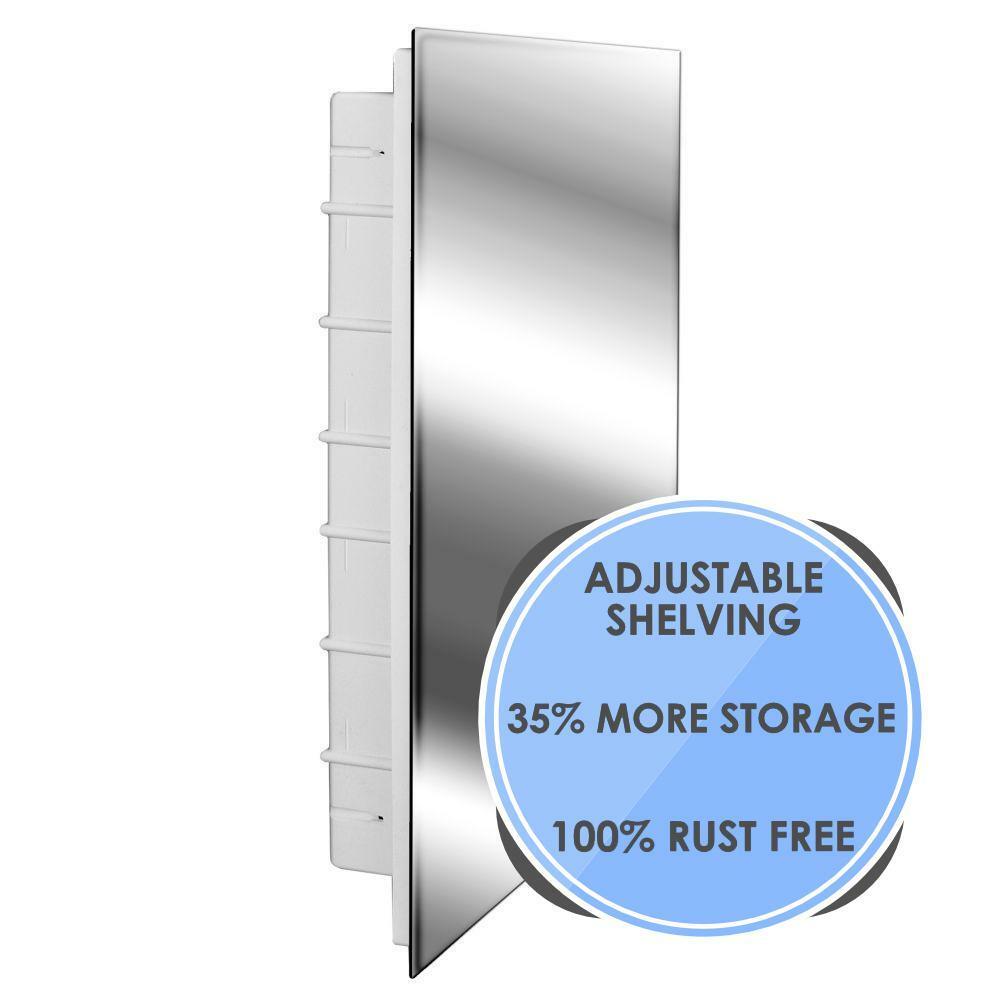 Glacier Bay Medicine Frameless Recessed 6 Shelves Polished Edge