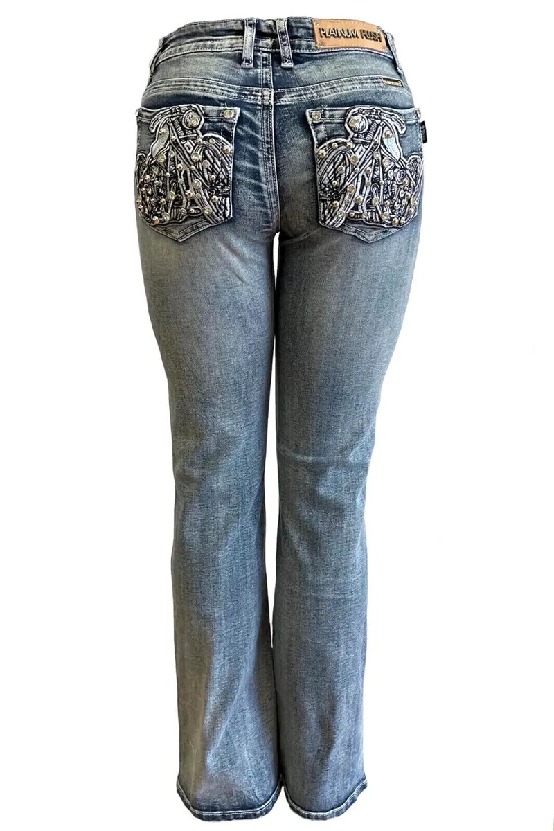 【HI FI FNK】Cat Boots-Cut Denim HI FI FNK】(W) Blue Bootscut Banding Denim (HI FI FNK/デニム