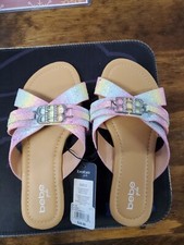 BEBE Girls Multi Color Sandals Size 2 NWT.