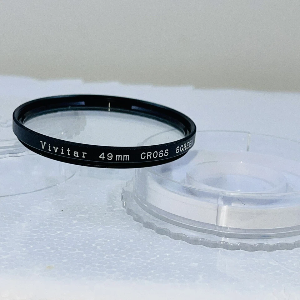 Vivitar 49 mm Cross Screen Screw In Filter for Camera Lens in Case Made in Japan - Image 2 of 4