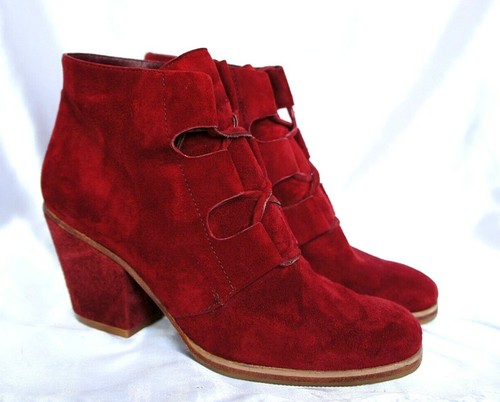 Rachel Comey Red Wine Suede Leather 