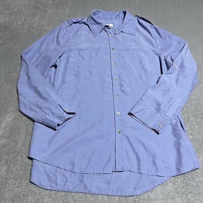 Chicos Top Womens Large Chicos 2 Tunic Button Down Modal Blend Lightweight
