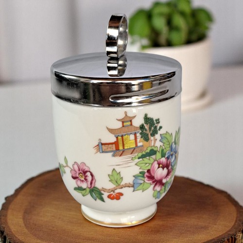 Crown Staffordshire Pagoda Egg Coddler about 4 inches - Picture 3 of 9