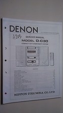 Denon d-c30 service manual original repair book stereo radio cd player radio