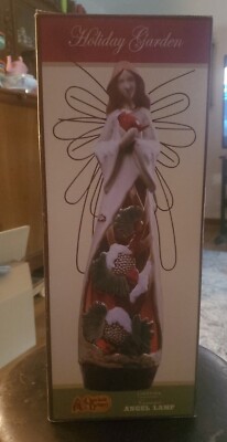 Holiday Garden Angel Lamp With Box Ceramic From Cracker Barrel