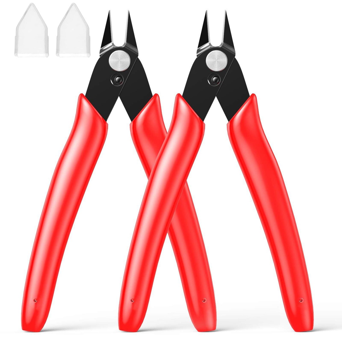 Wire Cutters 5-Pack – 5 Inch Flush Cutters, Precision Side Cutters For Electronics, Jewelry, 3D Printing