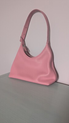 Real Italian leather pink Staud Scotty bag