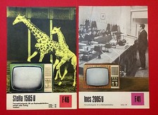 2 x RFT Typenblatt 1970/71 Fernseher STELLA 1505 U - INES 2005 U  ( F13264