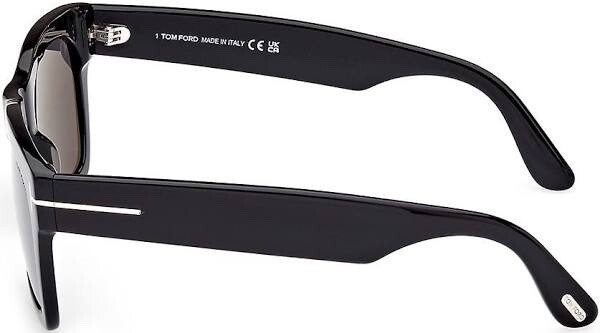 Tom Ford Sunglasses Black Glossy Square Gold Nico FT1062 TF 1062