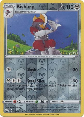 BISHARP 104/163 BATTLE STYLES POKEMON (REVERSE HOLO, NM)