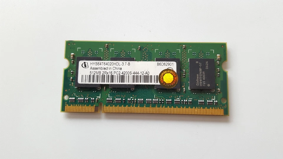 Dell Latitude 120L RAM Memory 512MB DDR2 PC2-4200s Infineon HYS64T64020HDL - Image 2 of 4